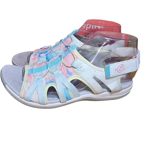 NEW Easy Spirit SE Spark 9 White Blue Comfort Sandals Size 8 W Wide MSRP $69 - Picture 4 of 8